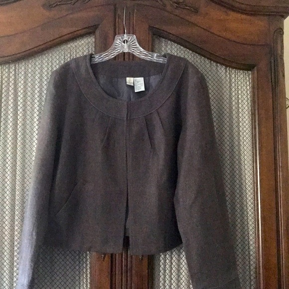 R*E*Q gray short jacket/blazer - Picture 1 of 11